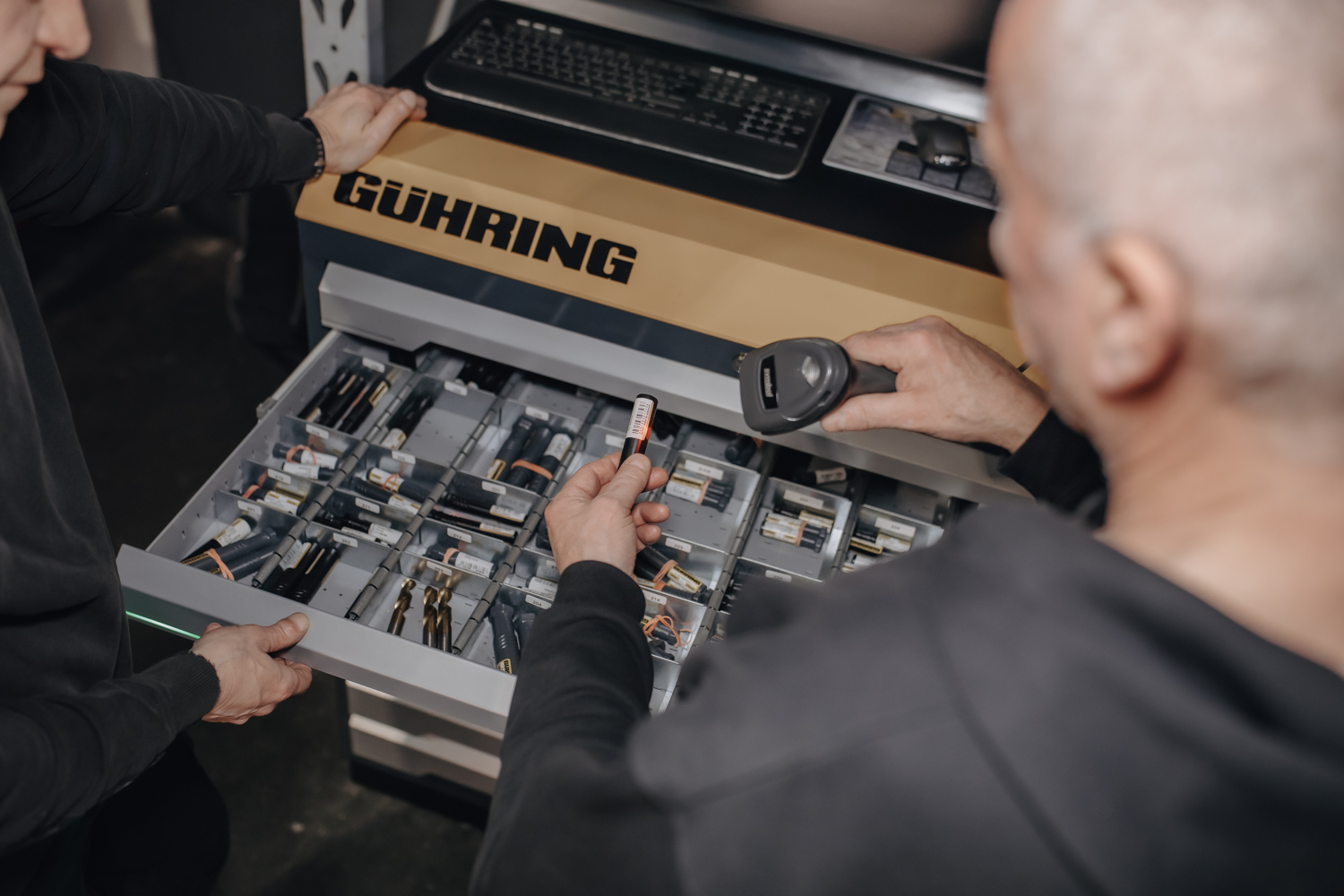 Ein Foto während der Arbeit