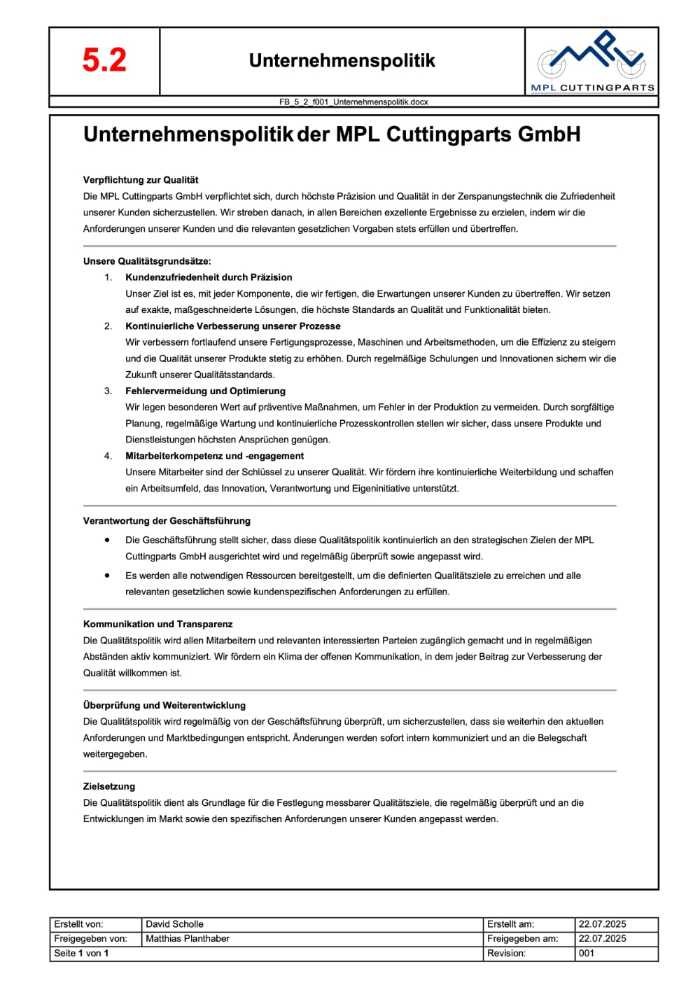 Unternehmenspolitik